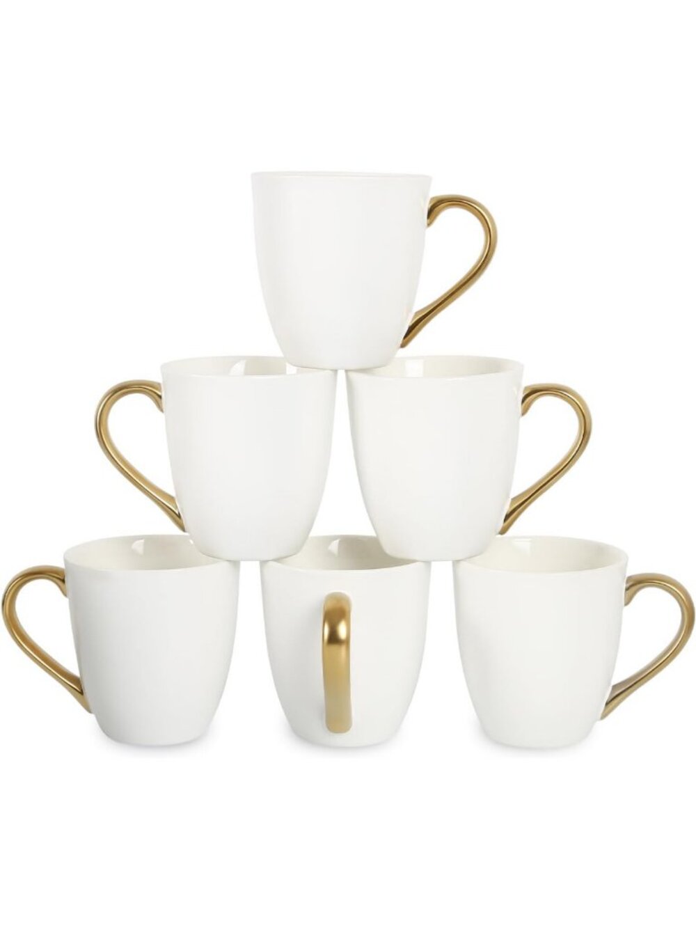Set of 6 Unique Ceramic Coffee Mugs - 11oz Glazed Cups for Coffee, Tea & More